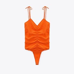 Nwt zara orange bodysuit